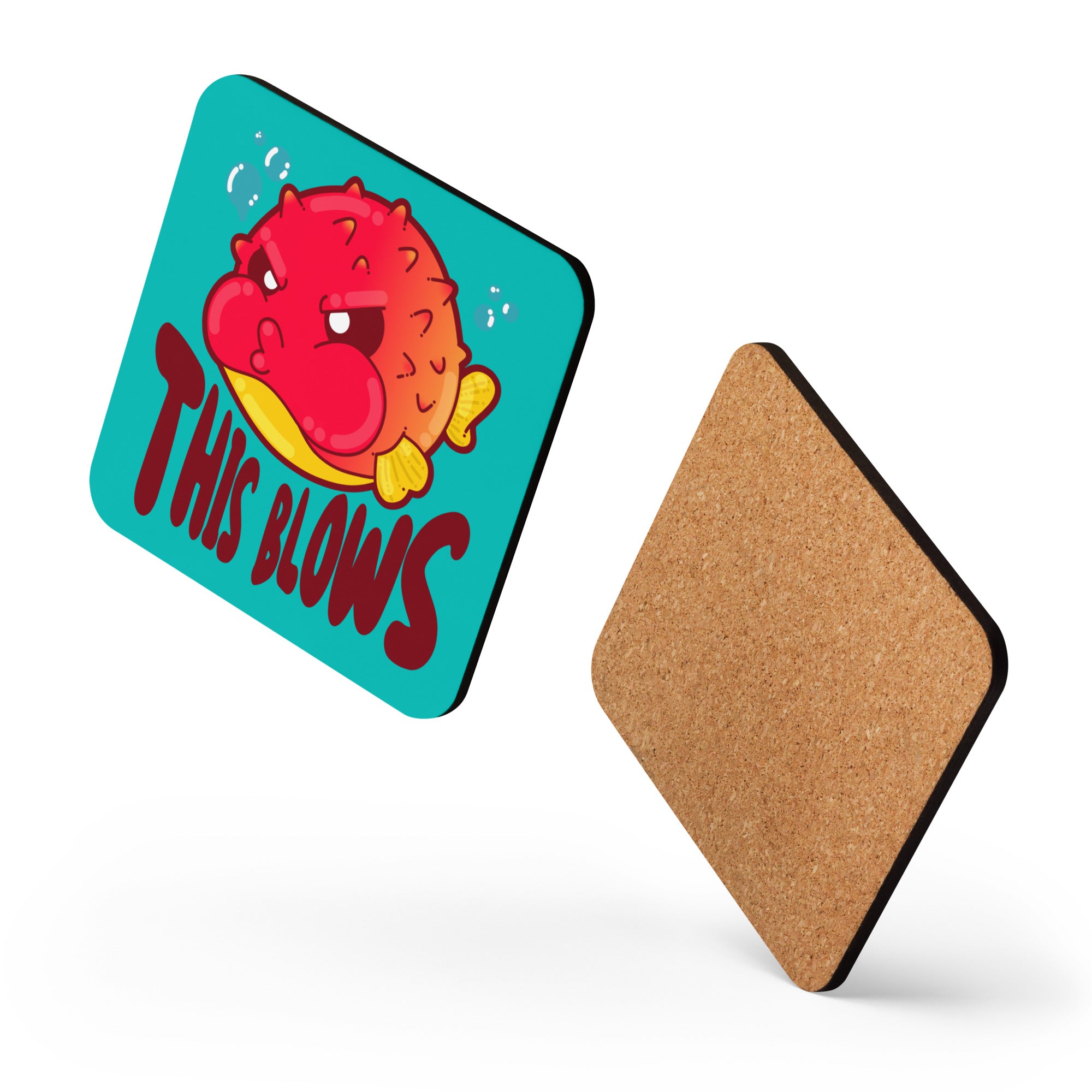 THIS BLOWS - Cork-Back Coaster - ChubbleGumLLC