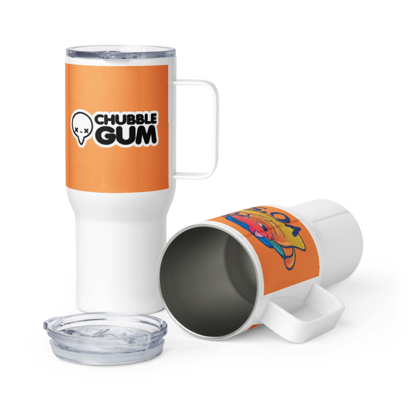 CHECK YOSELF - 25 oz Travel Mug - ChubbleGumLLC