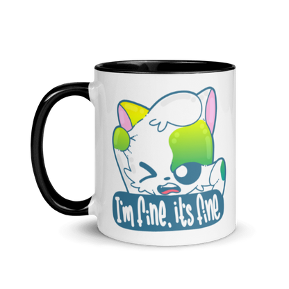 IM FINE ITS FINE - Mug with Color Inside - ChubbleGumLLC