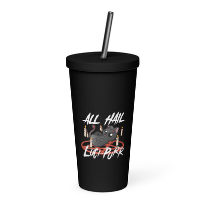 ALL HAIL LUCIPURR - Insulated Tumbler - ChubbleGumLLC