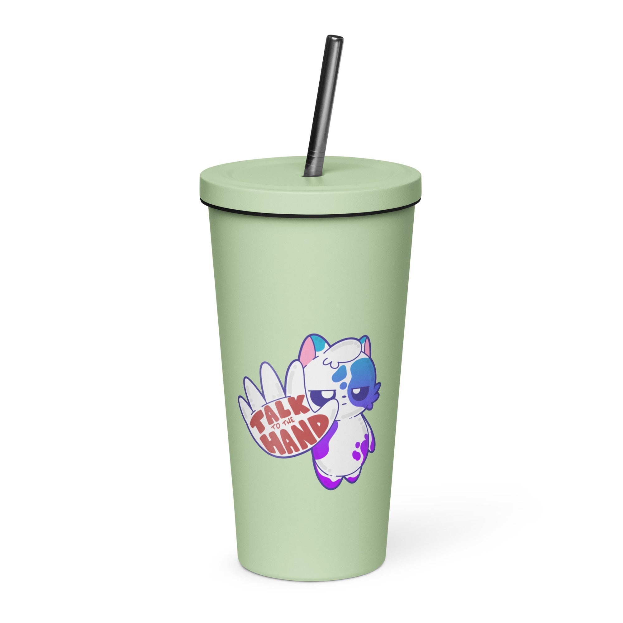 TALK TO THE HAND - Insulated Tumbler - ChubbleGumLLC