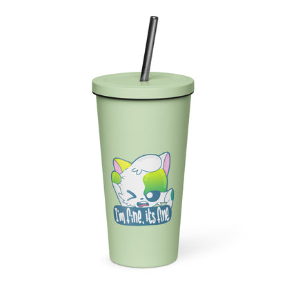 IM FINE ITS FINE - Insulated Tumbler - ChubbleGumLLC