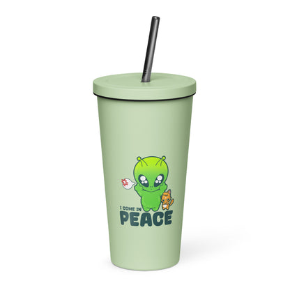 I COME IN PEACE - Insulated Tumbler - ChubbleGumLLC