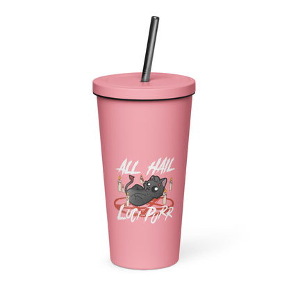 ALL HAIL LUCIPURR - Insulated Tumbler - ChubbleGumLLC