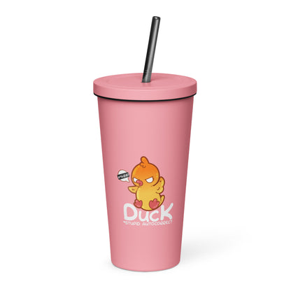 DUCK STUPID AUTOCORRECT - Insulated Tumbler - ChubbleGumLLC