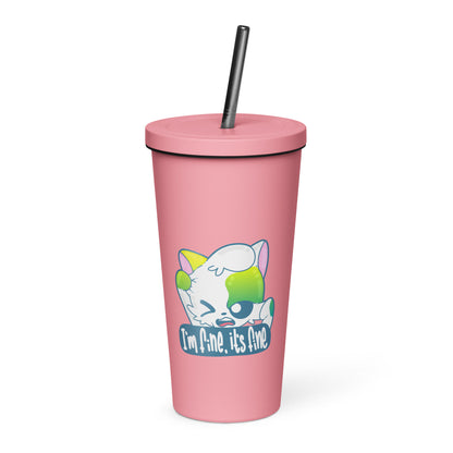 IM FINE ITS FINE - Insulated Tumbler - ChubbleGumLLC