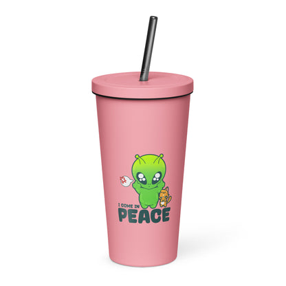 I COME IN PEACE - Insulated Tumbler - ChubbleGumLLC