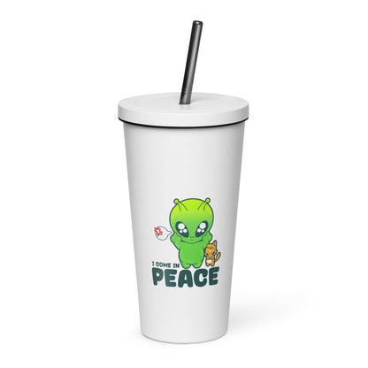 I COME IN PEACE - Insulated Tumbler - ChubbleGumLLC