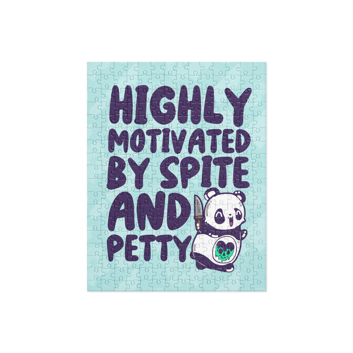 HIGHLY MOTIVATED BY SPITE AND PETTY - Jigsaw Puzzle - ChubbleGumLLC
