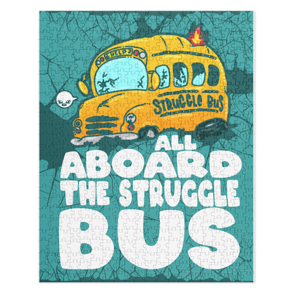 ALL ABOARD THE STRUGGLE BUS - Jigsaw Puzzle - ChubbleGumLLC