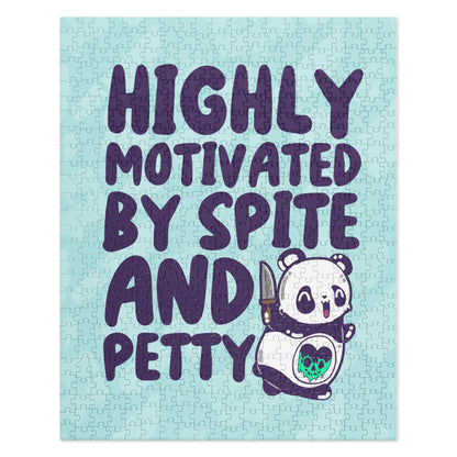 HIGHLY MOTIVATED BY SPITE AND PETTY - Jigsaw Puzzle - ChubbleGumLLC