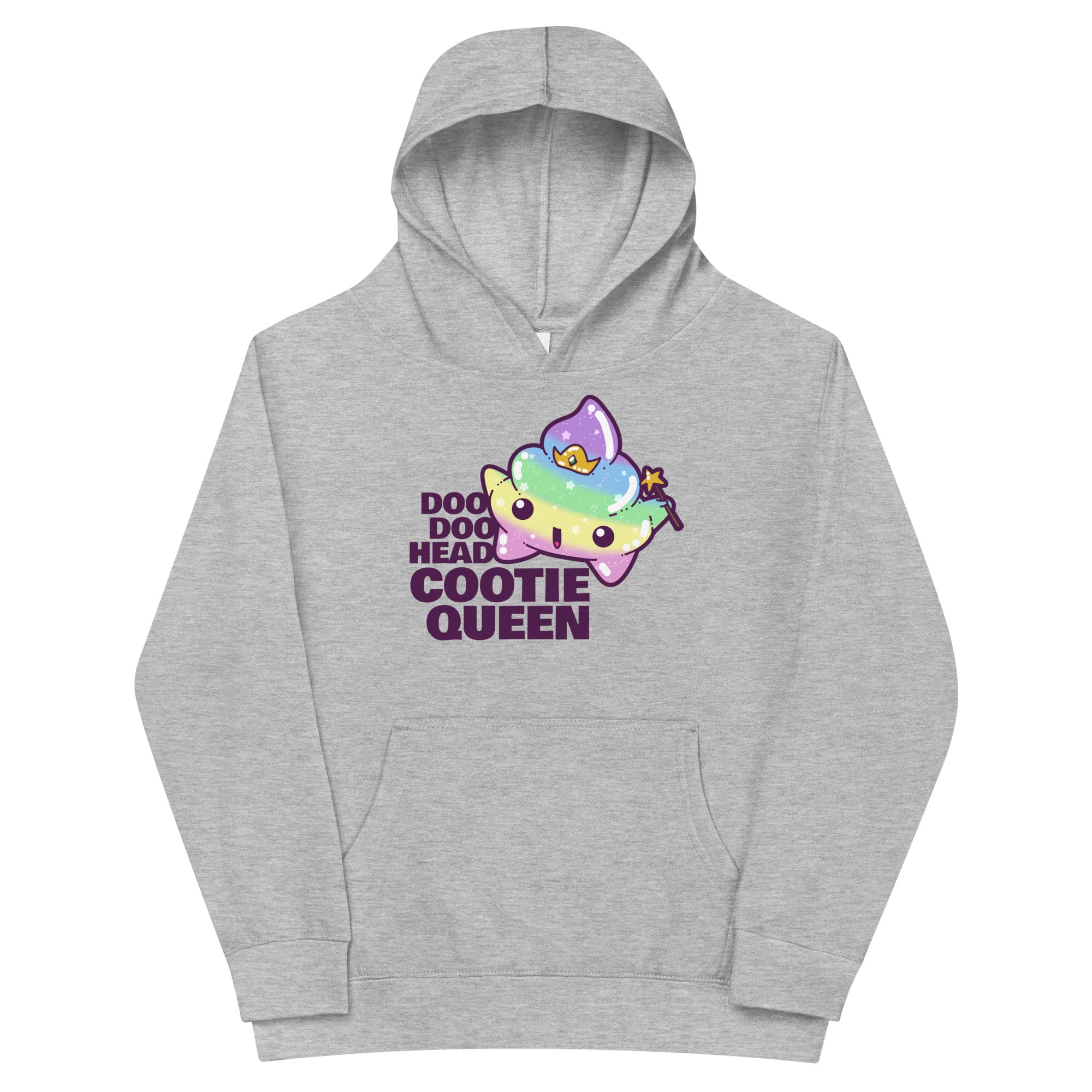 DOO DOO HEAD COOTIE QUEEN - Kids Fleece Hoodie - ChubbleGumLLC