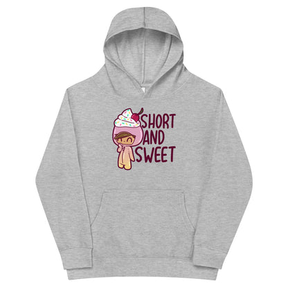 SHORT AND SWEET - Kids Fleece Hoodie - ChubbleGumLLC