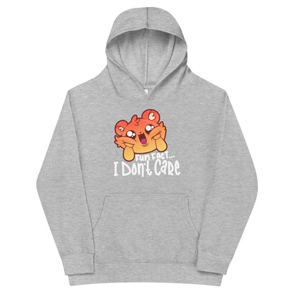 FUN FACT I DONT CARE - Kids Fleece Hoodie - ChubbleGumLLC