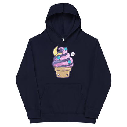 GALAXY CONE - Kids Fleece Hoodie - ChubbleGumLLC