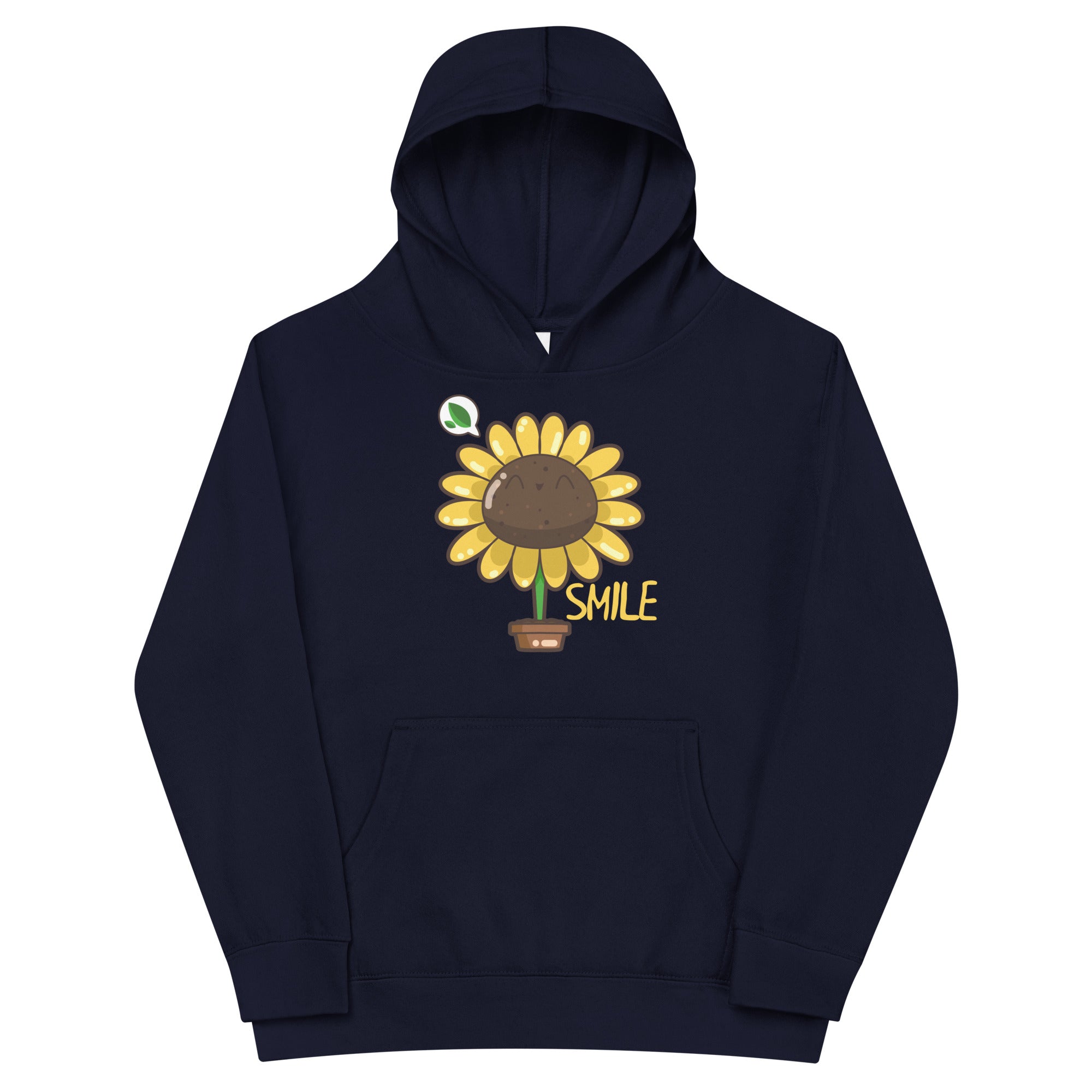 SMILE - Kids Fleece Hoodie - ChubbleGumLLC