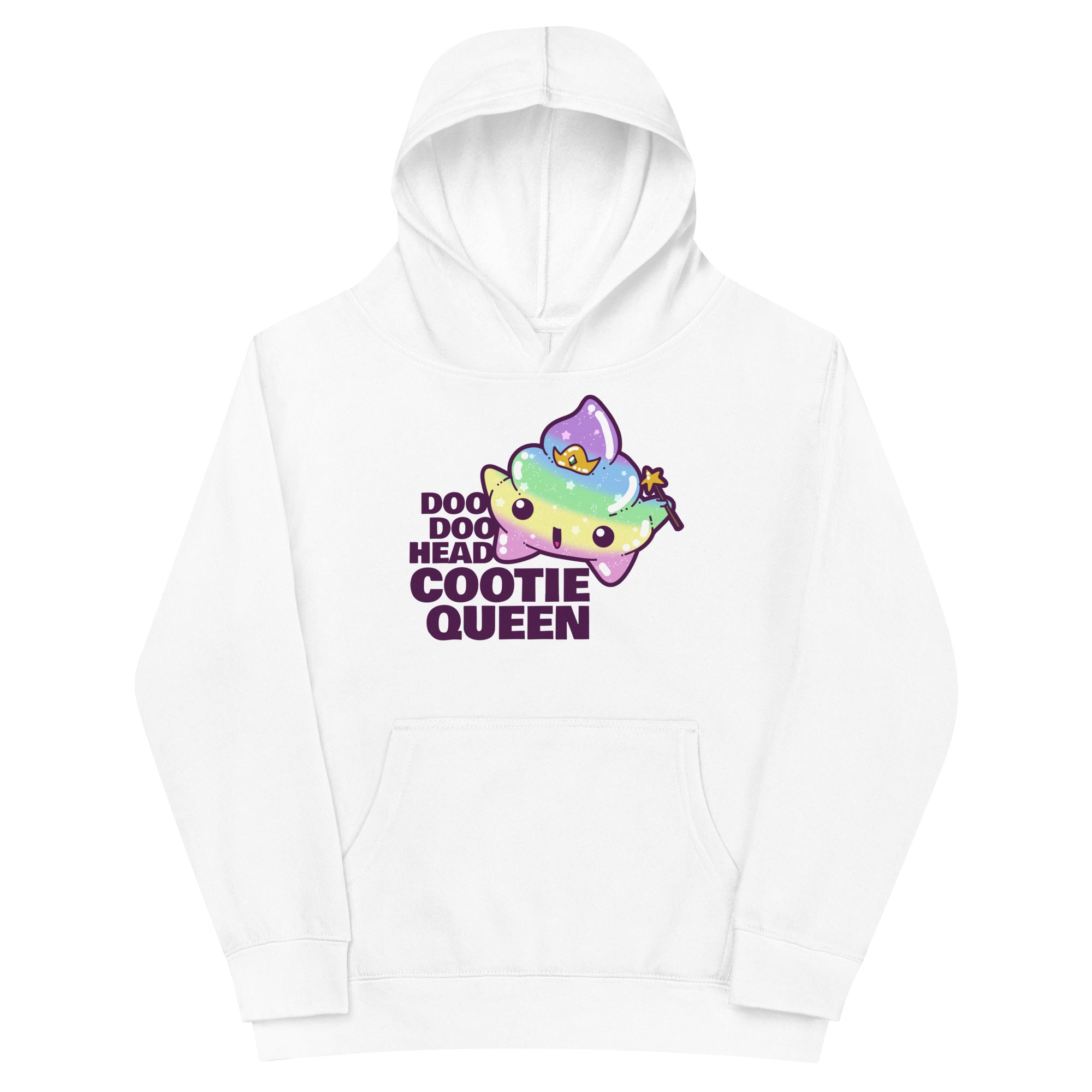 DOO DOO HEAD COOTIE QUEEN - Kids Fleece Hoodie - ChubbleGumLLC