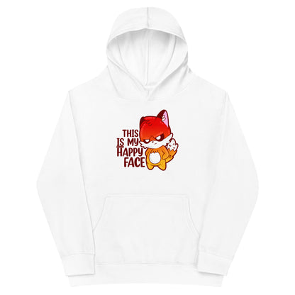 THIS IS MY HAPPY FACE - Kids Fleece Hoodie - ChubbleGumLLC