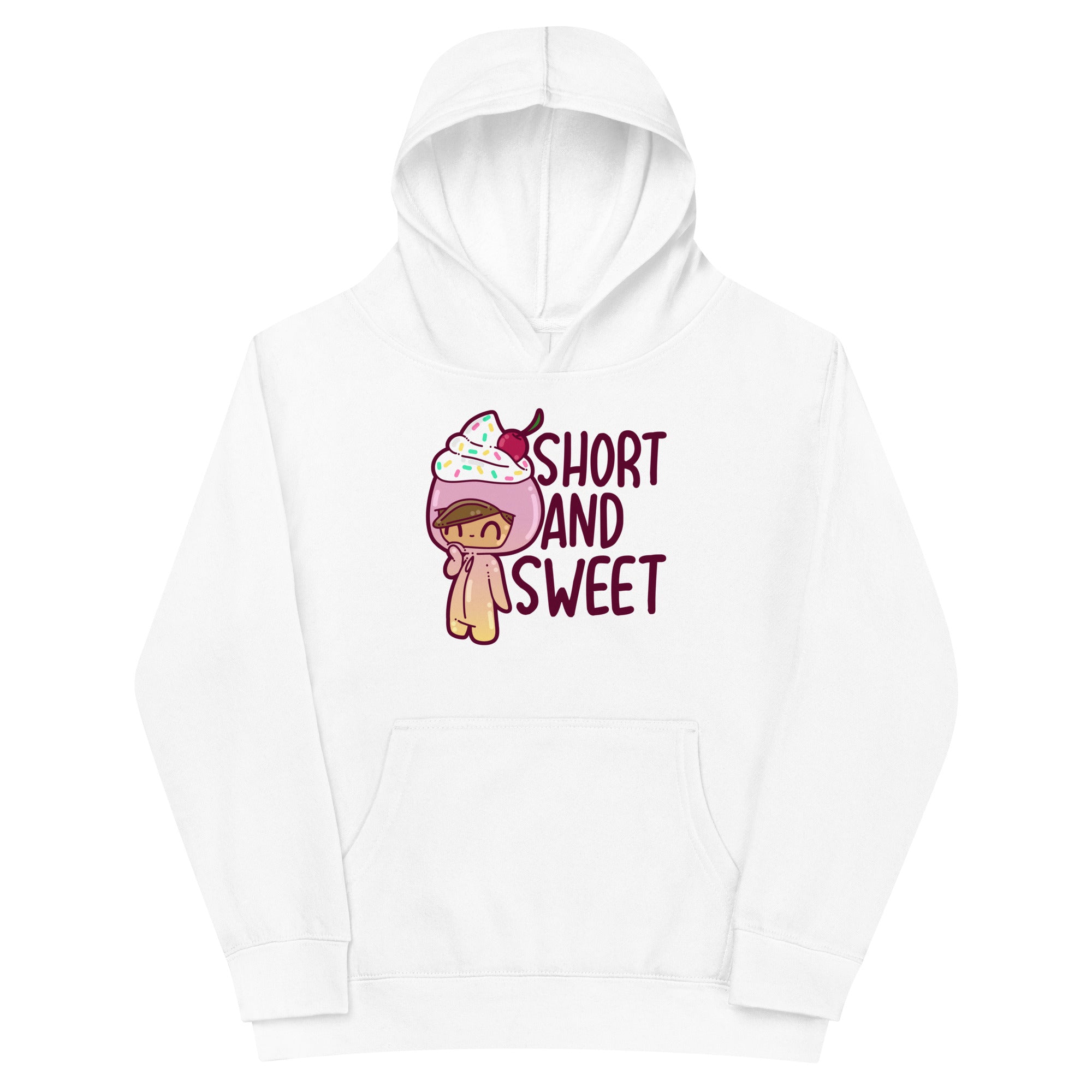 SHORT AND SWEET - Kids Fleece Hoodie - ChubbleGumLLC