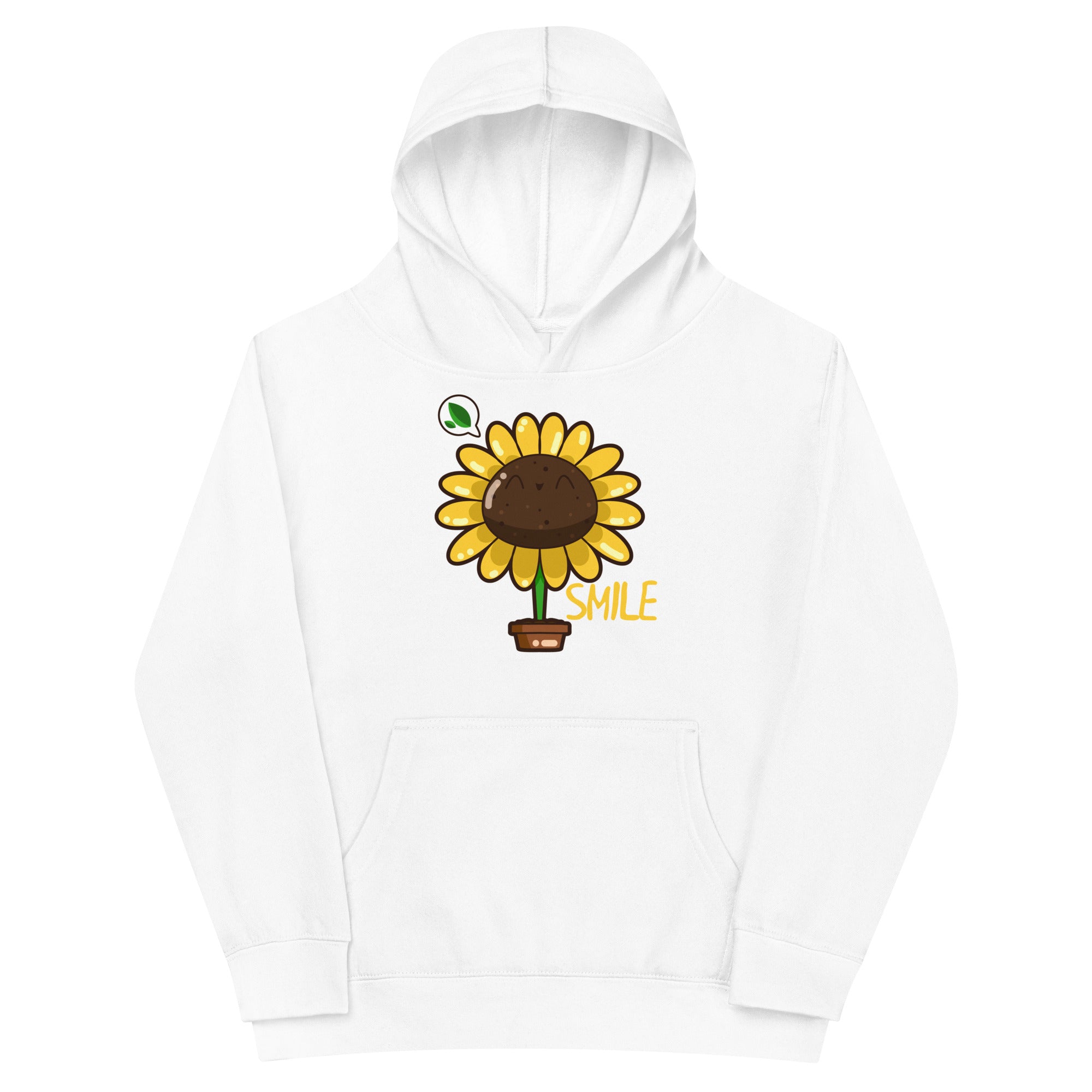 SMILE - Kids Fleece Hoodie - ChubbleGumLLC