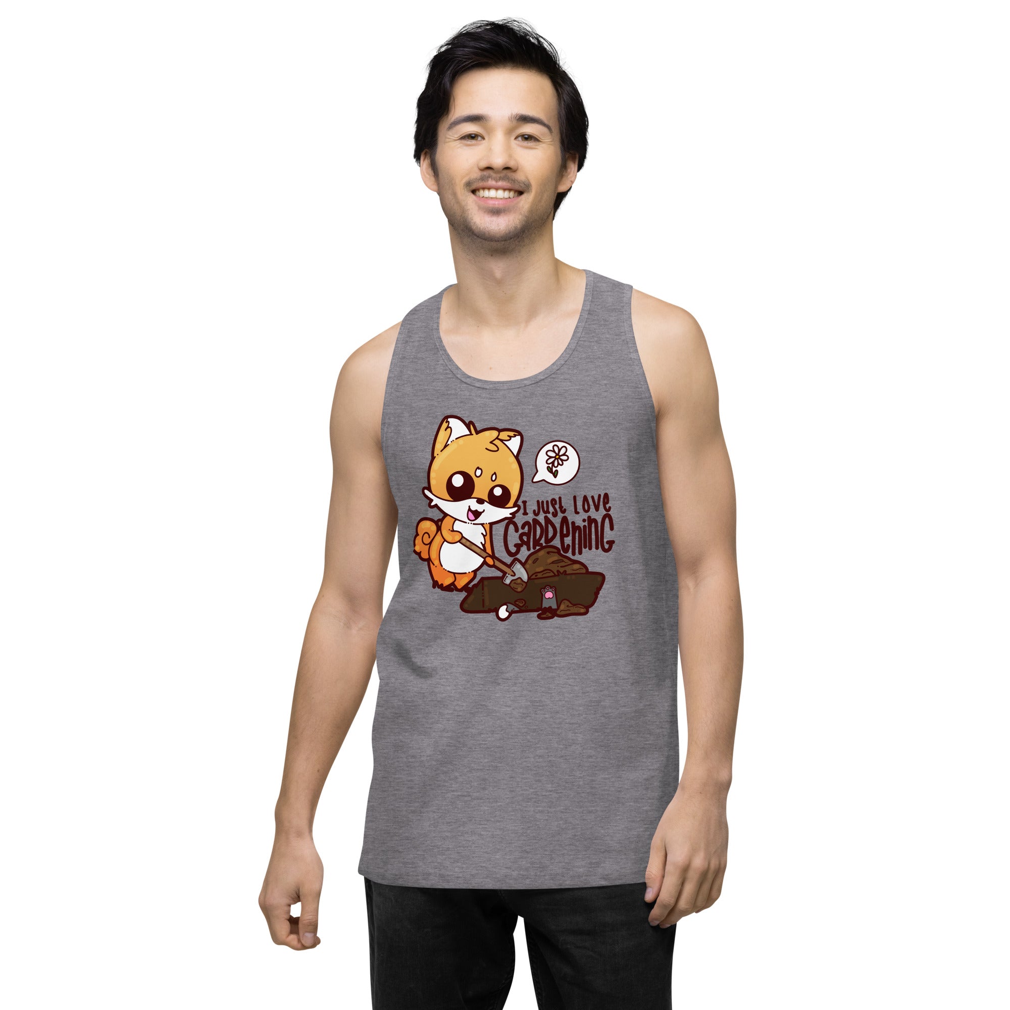 I JUST LOVE GARDENING - Premium Tank Top - ChubbleGumLLC