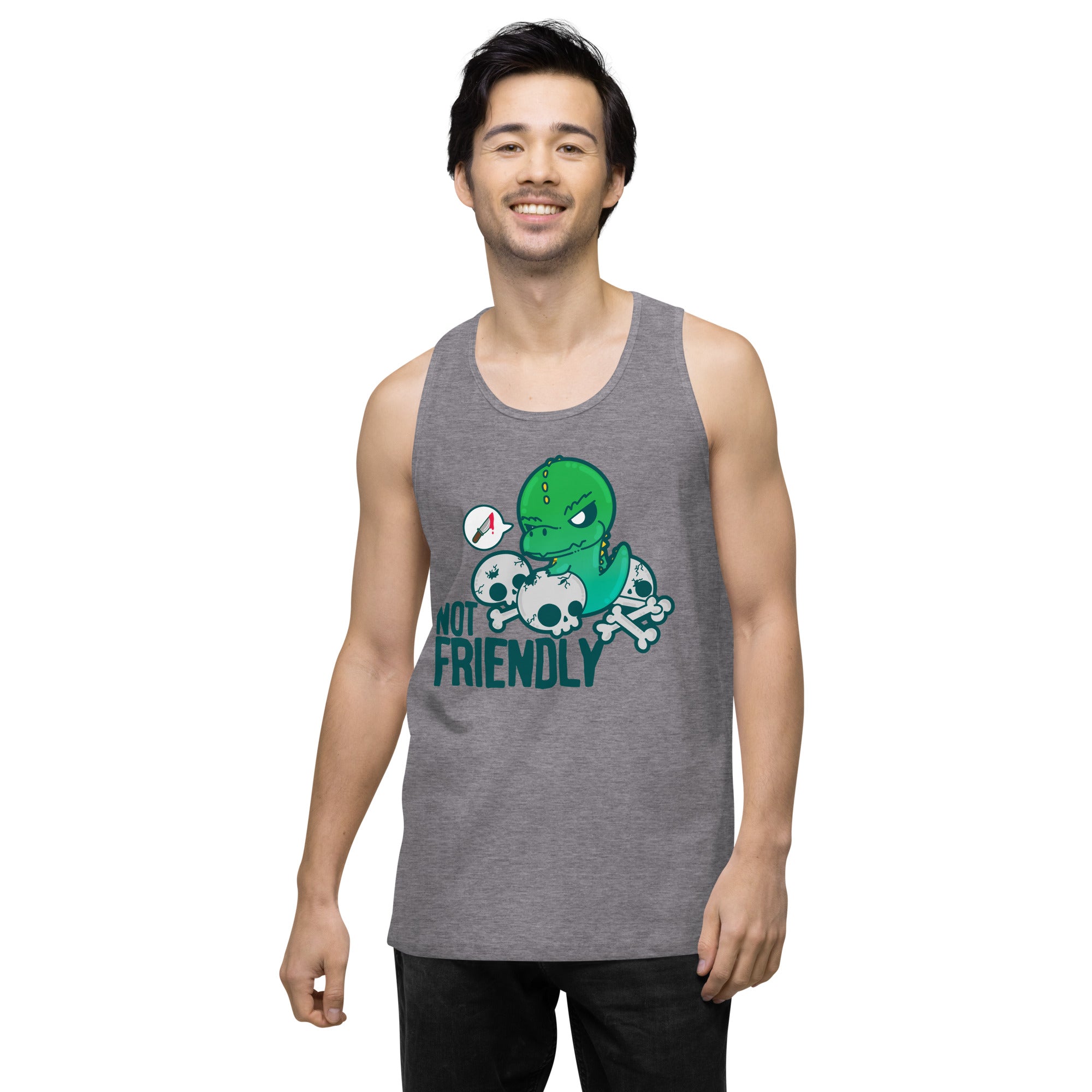 NOT FRIENDLY - Premium Tank Top - ChubbleGumLLC