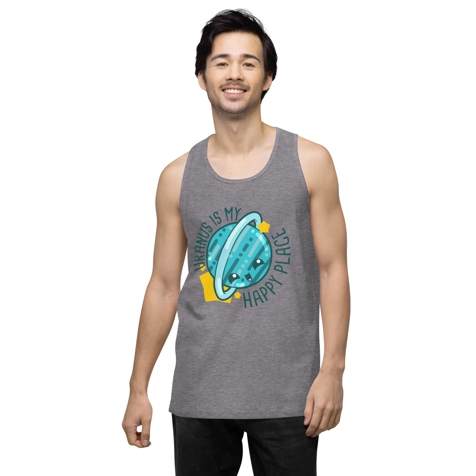 URANUS IS MY HAPPY PLACE - Tank Top - ChubbleGumLLC