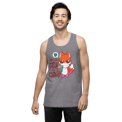 DOES THIS TASTE LIKE CYANIDE - Premium Tank Top - ChubbleGumLLC