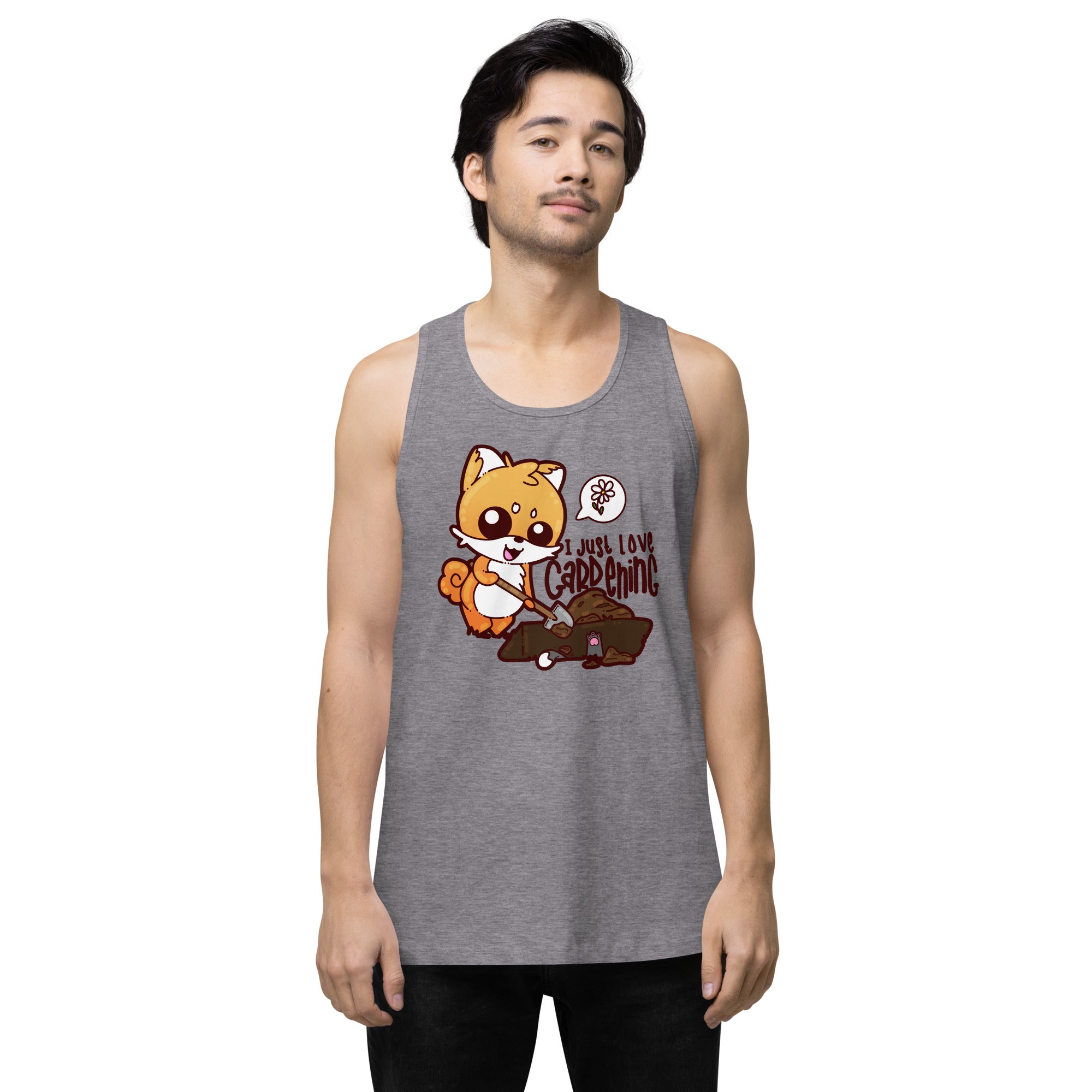 I JUST LOVE GARDENING - Premium Tank Top - ChubbleGumLLC