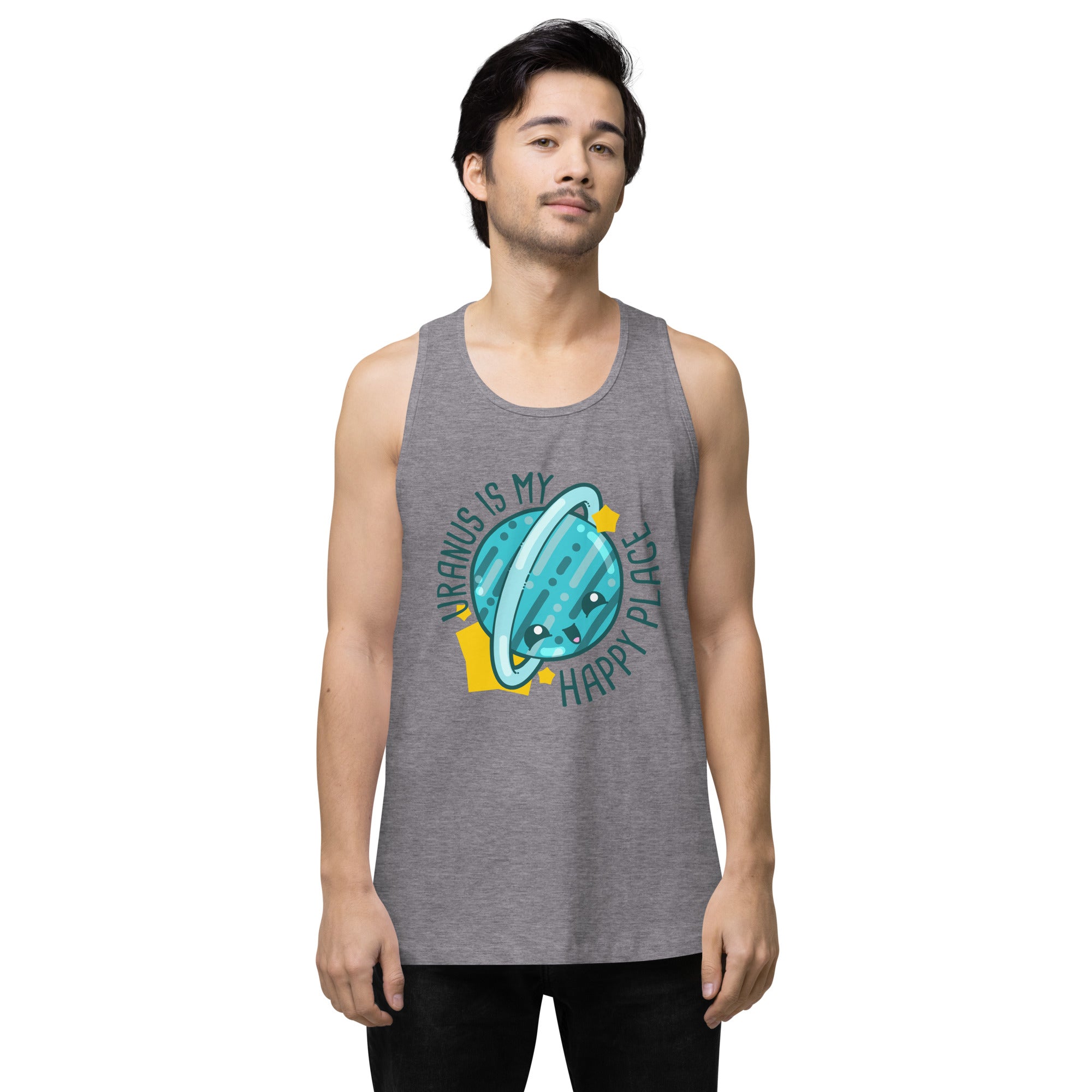 URANUS IS MY HAPPY PLACE - Tank Top - ChubbleGumLLC