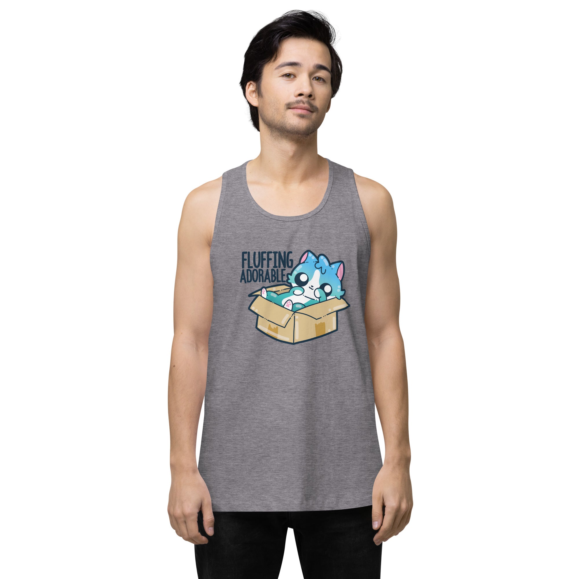 FLUFFING ADORABLE - Premium Tank Top - ChubbleGumLLC