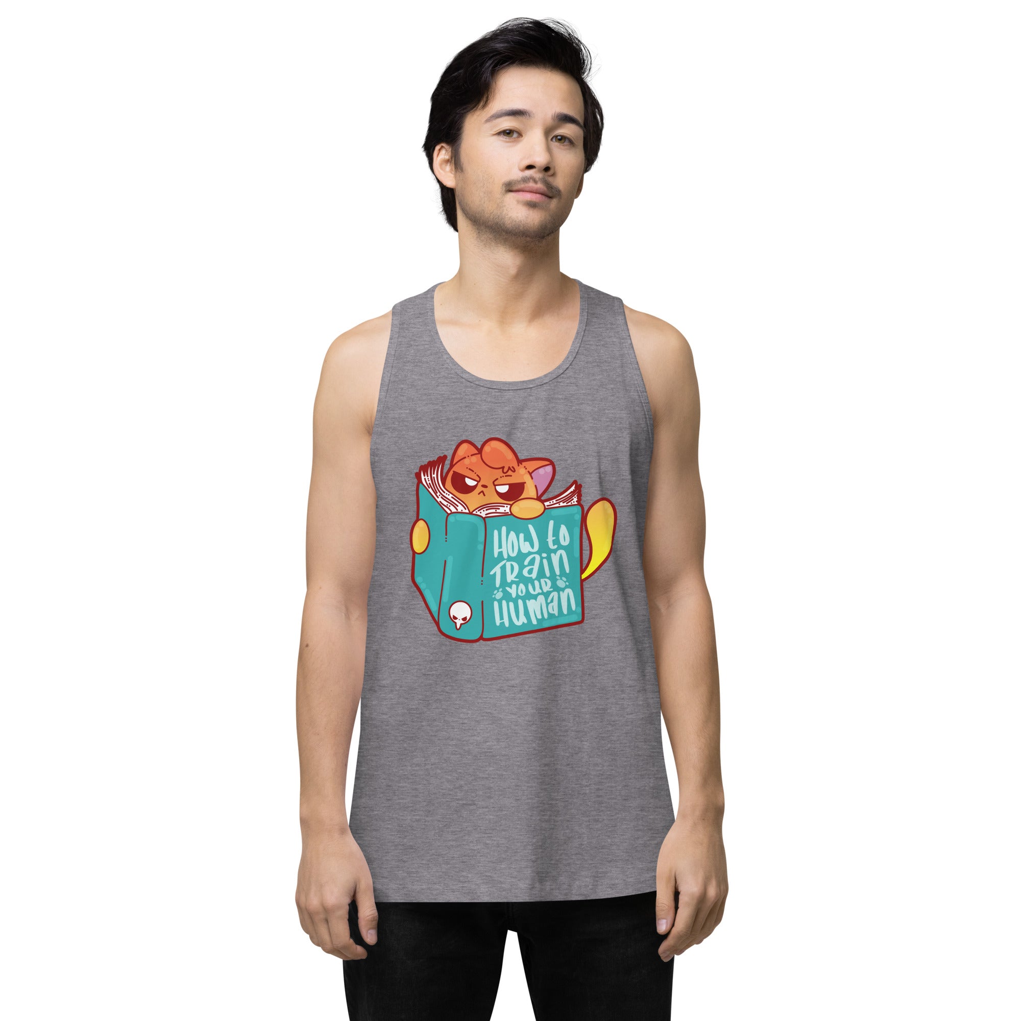 HOW TO TRAIN YOUR HUMAN - Premium Tank Top - ChubbleGumLLC