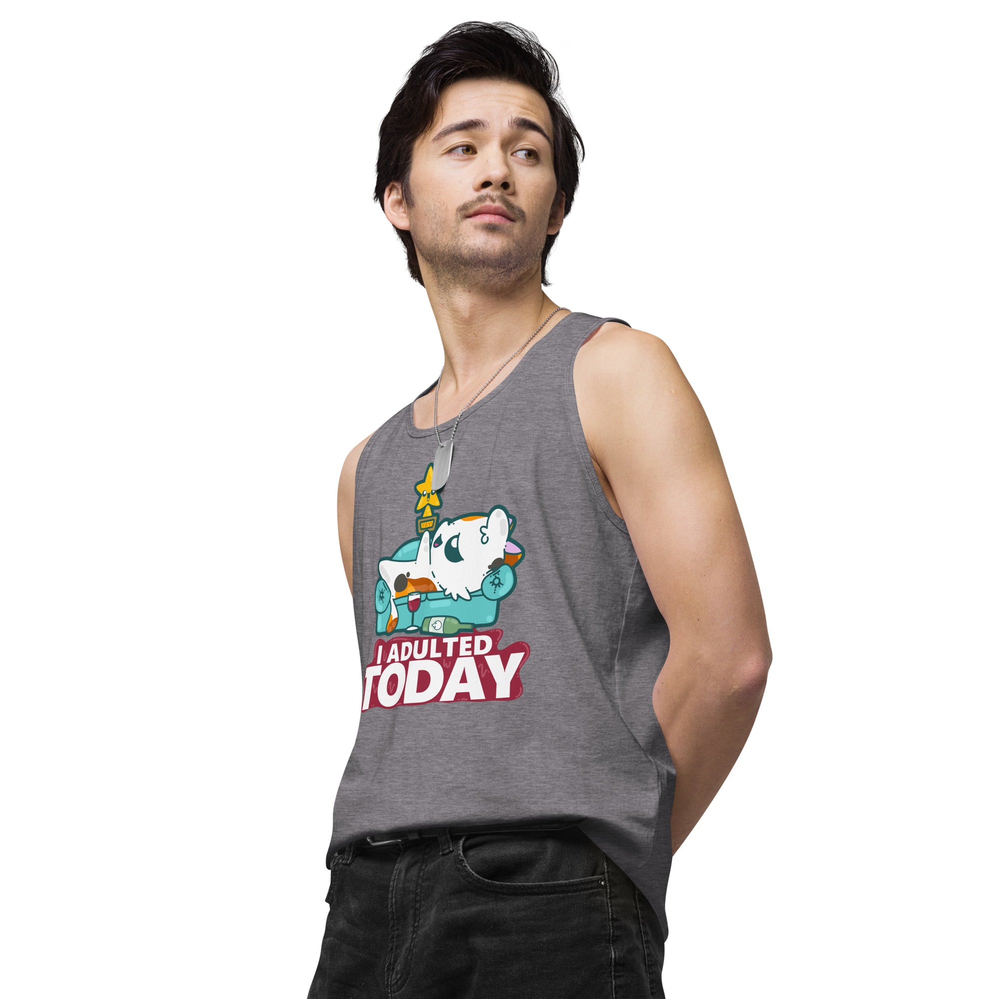 I ADULTED TODAY - Premium Tank Top - ChubbleGumLLC