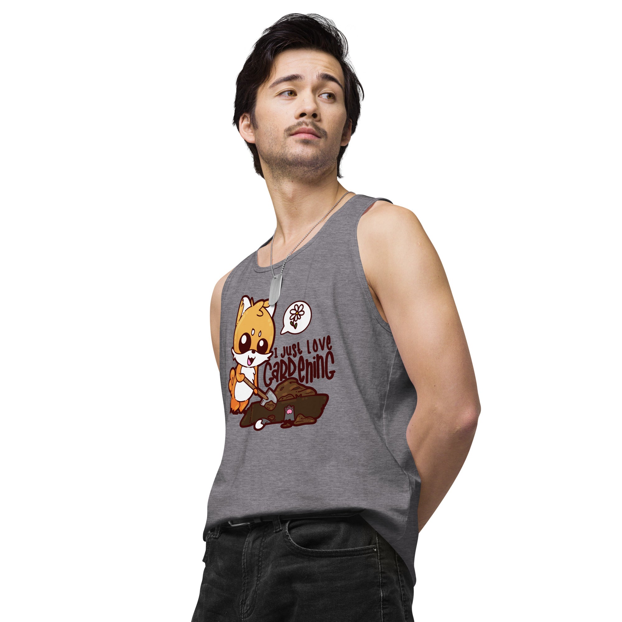 I JUST LOVE GARDENING - Premium Tank Top - ChubbleGumLLC