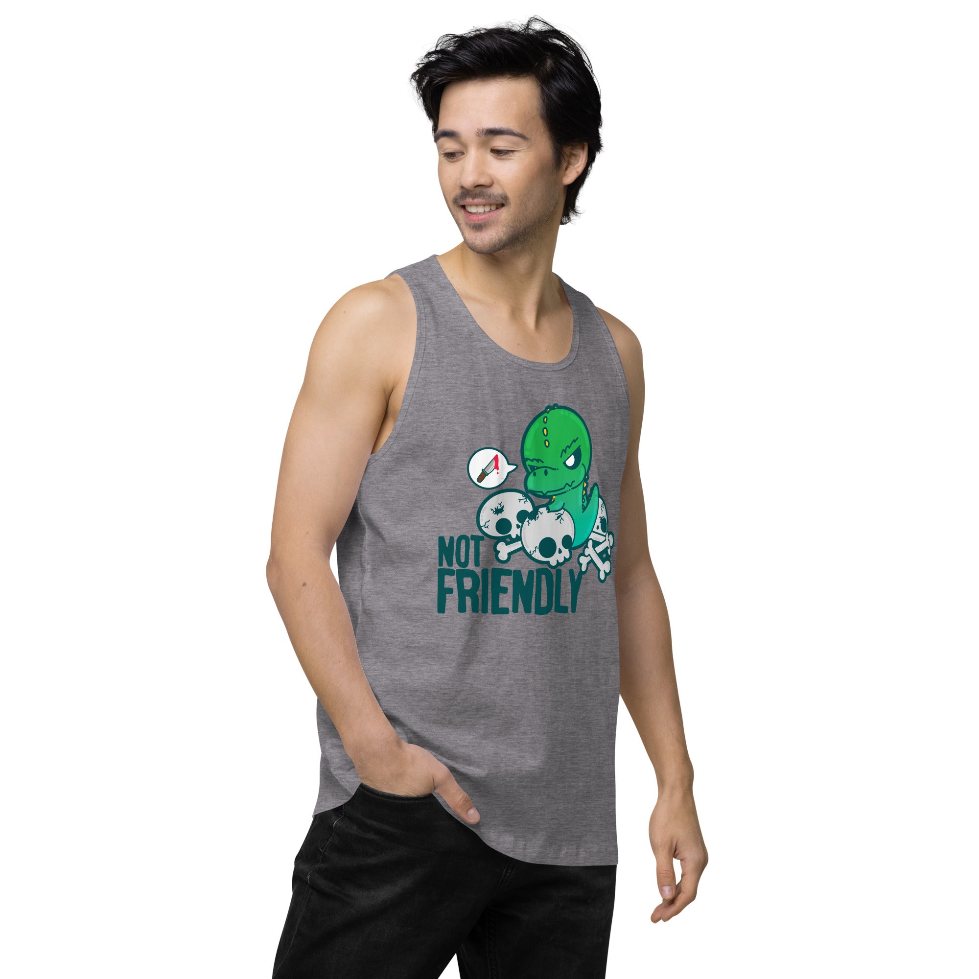 NOT FRIENDLY - Premium Tank Top - ChubbleGumLLC