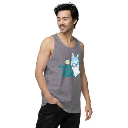 STRESS IS MY SUPERPOWER - Premium Tank Top - ChubbleGumLLC