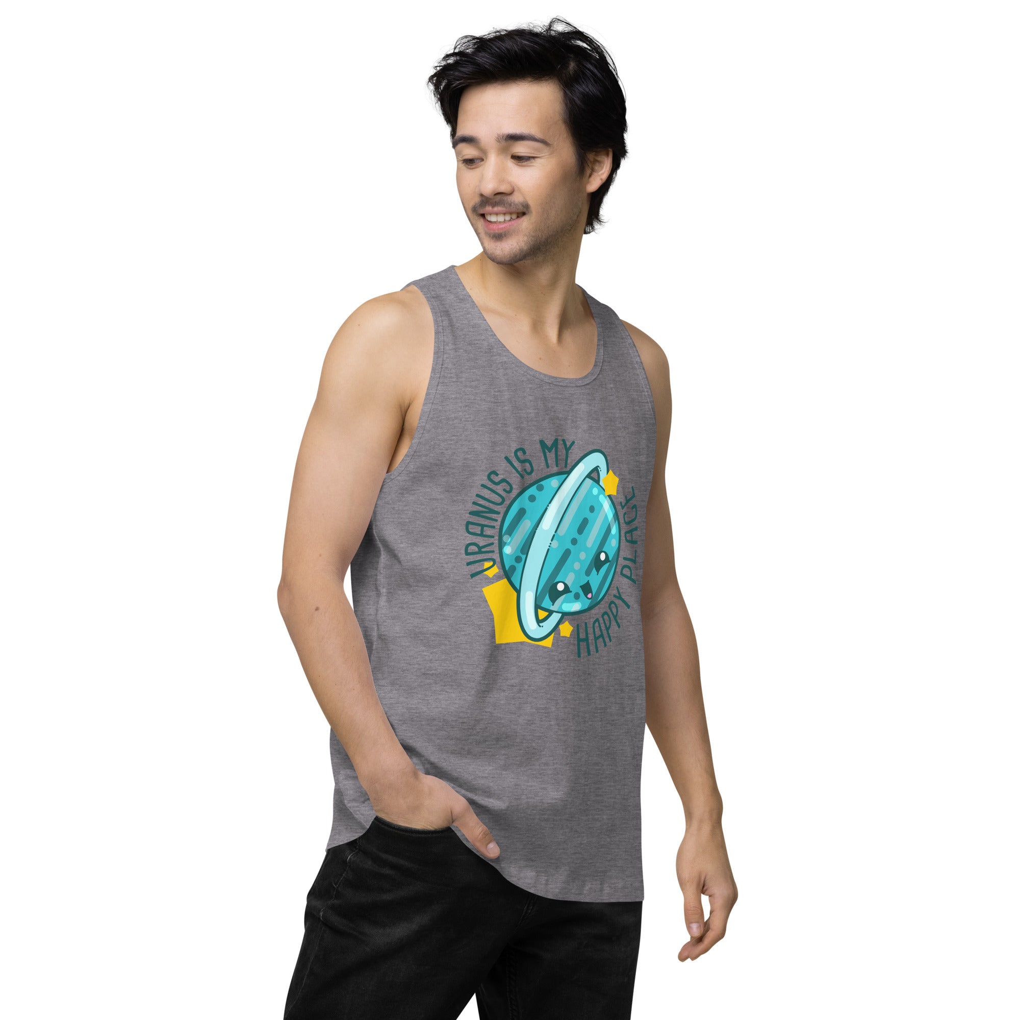 URANUS IS MY HAPPY PLACE - Tank Top - ChubbleGumLLC