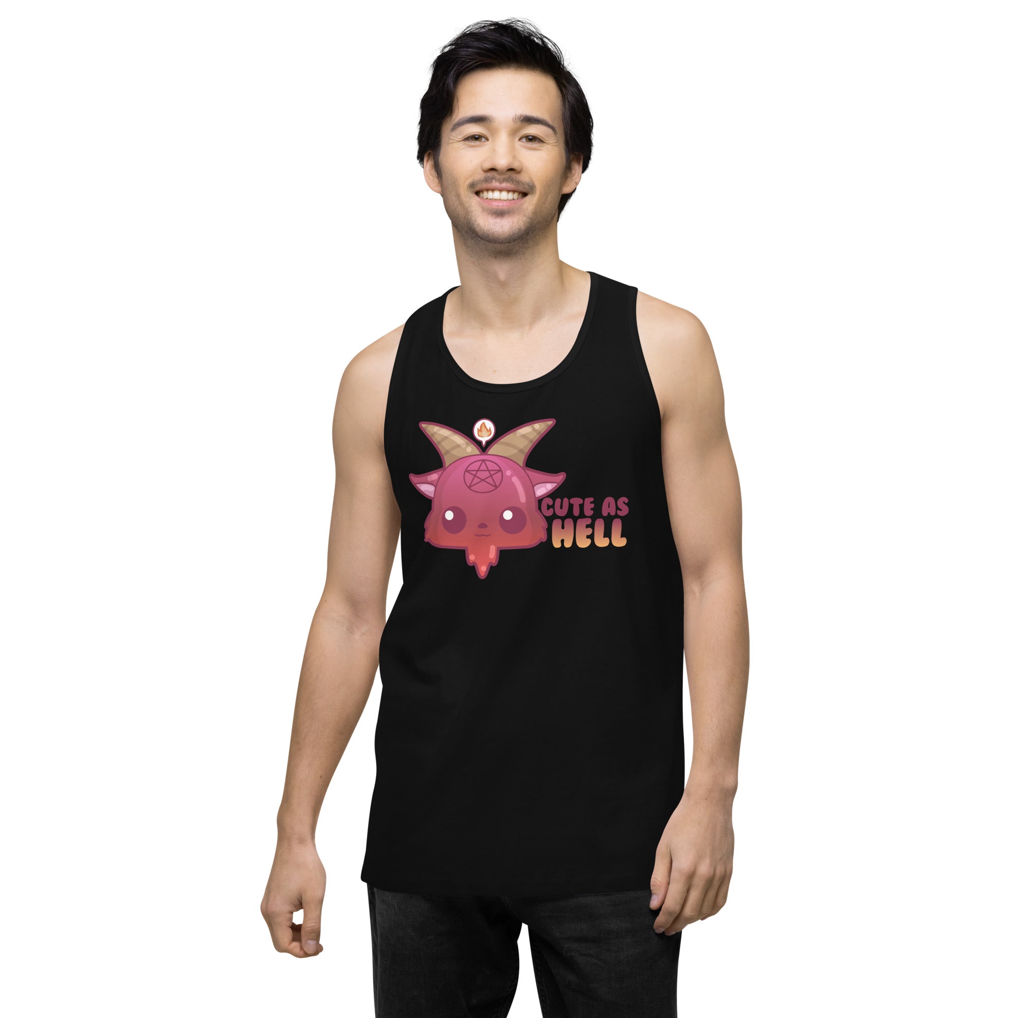 CUTE AS HELL - Premium Tank Top - ChubbleGumLLC