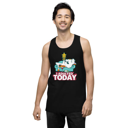 I ADULTED TODAY - Premium Tank Top - ChubbleGumLLC