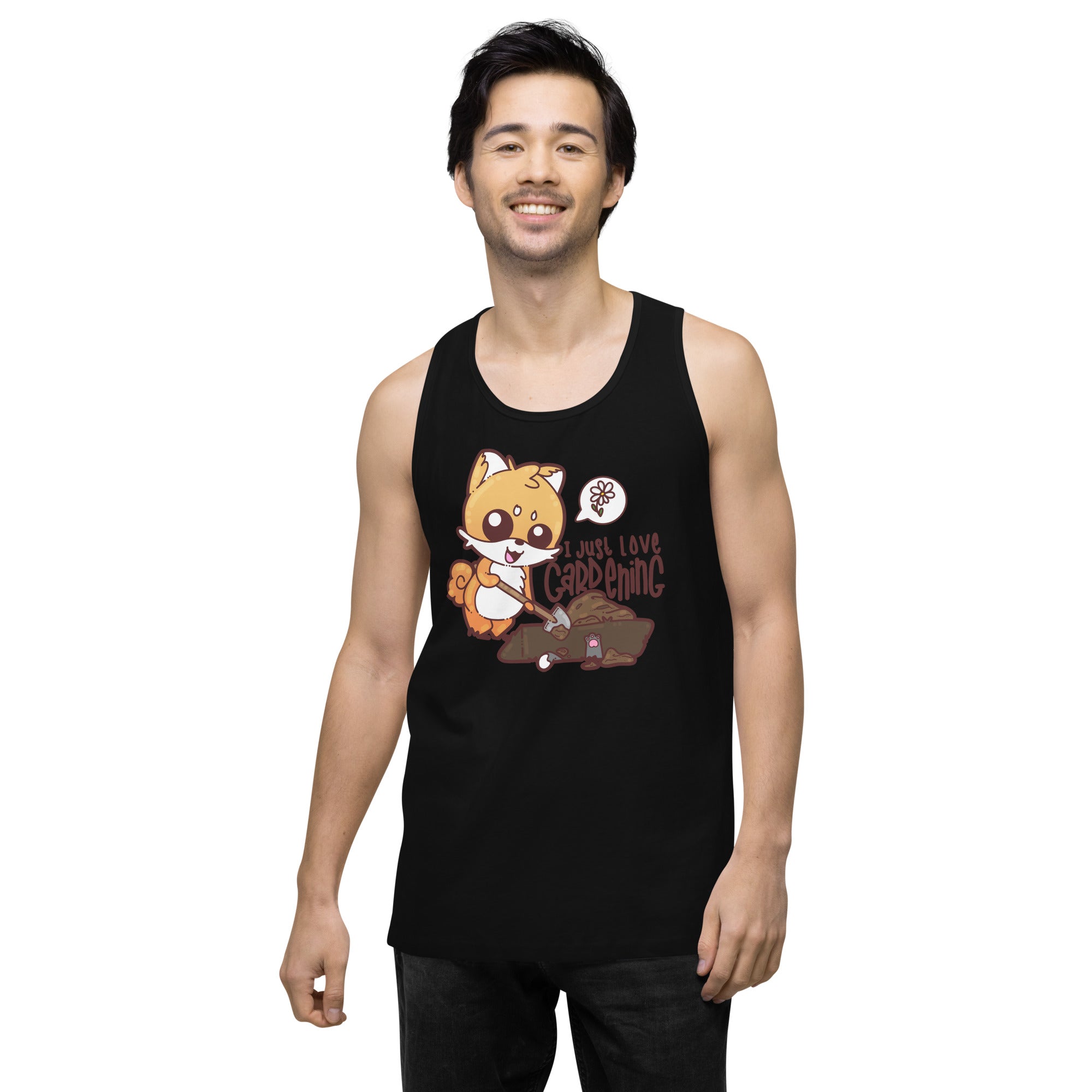 I JUST LOVE GARDENING - Premium Tank Top - ChubbleGumLLC