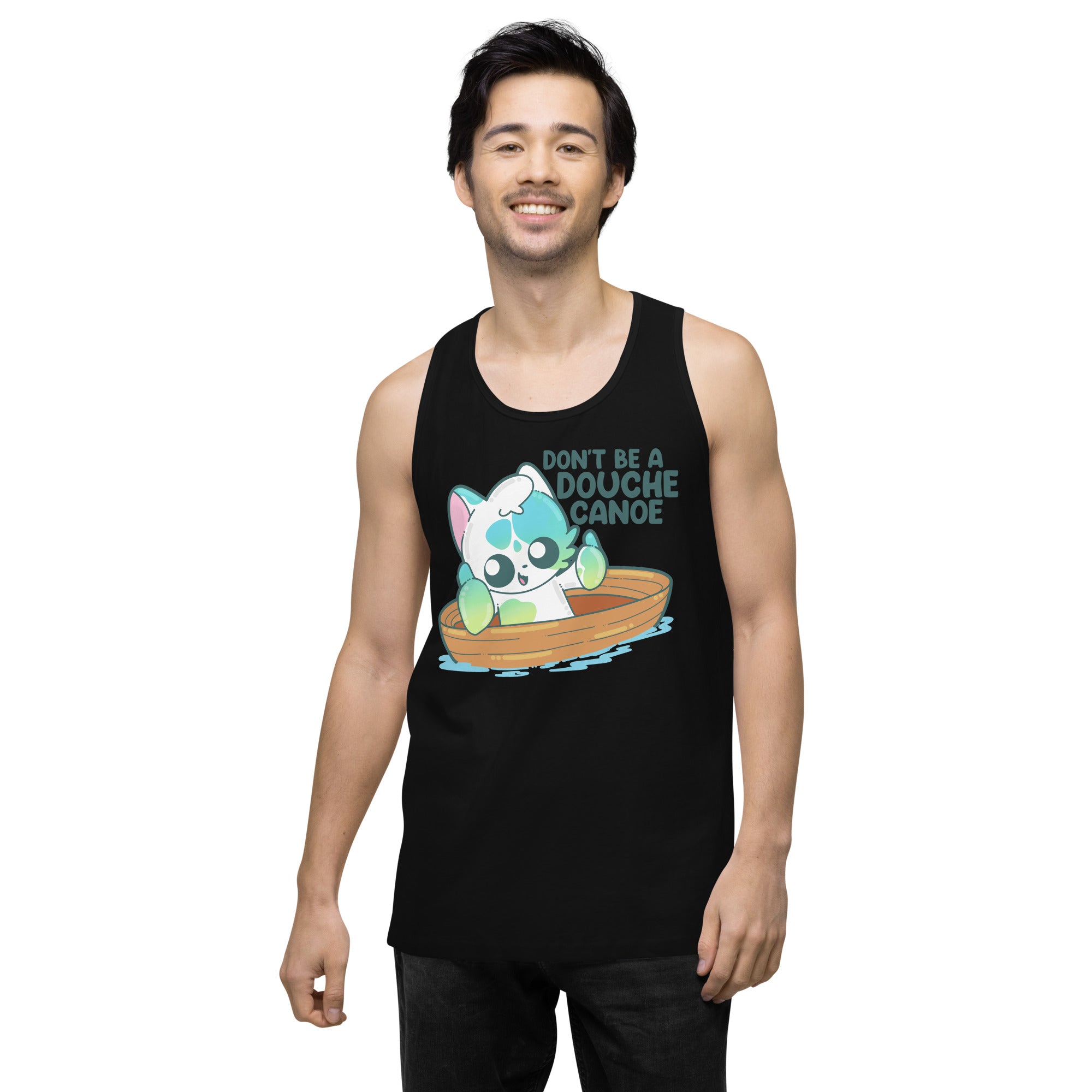 DONT BE A DOUCHE CANOE - Premium Tank Top - ChubbleGumLLC