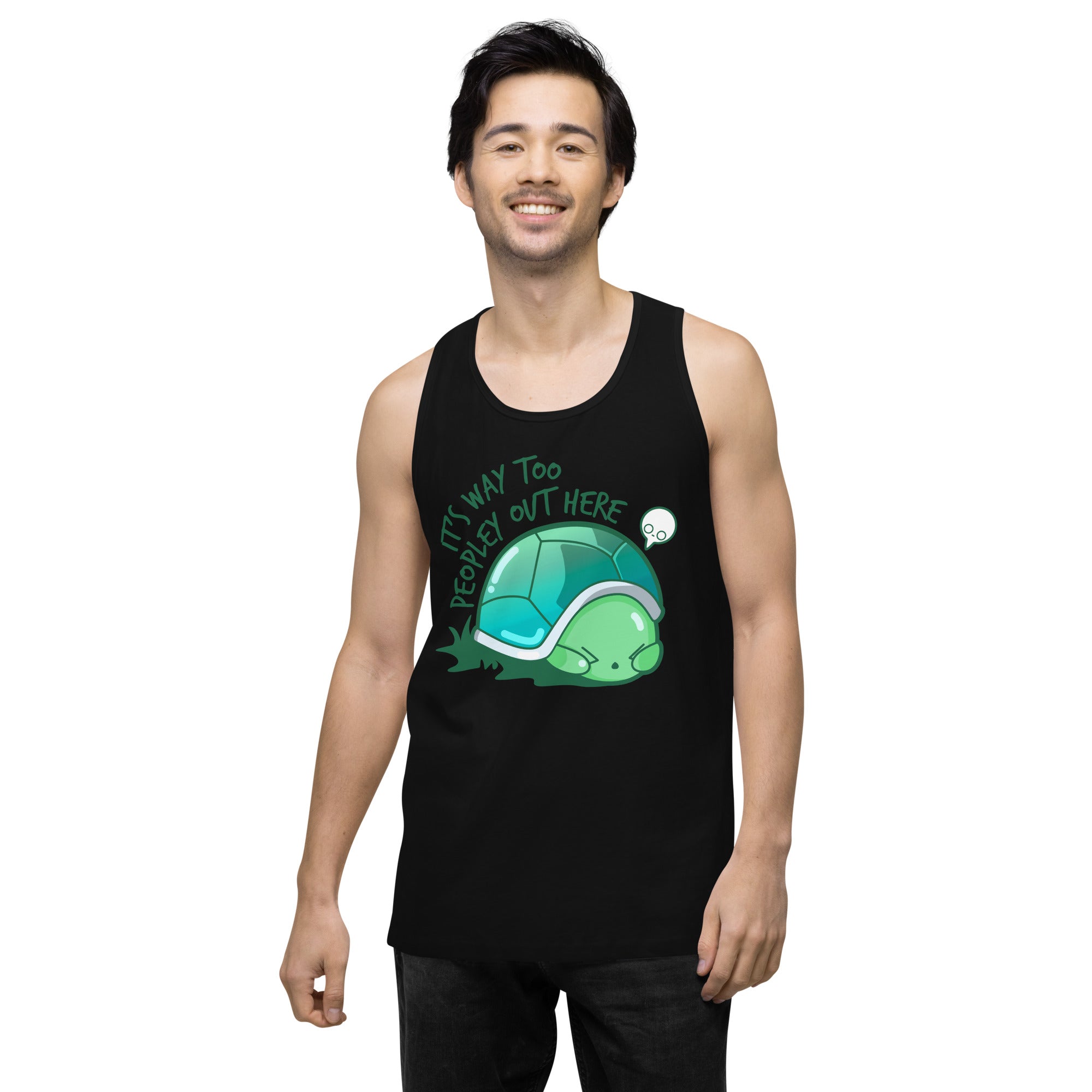 WAY TOO PEOPLEY - Premium Tank Top - ChubbleGumLLC