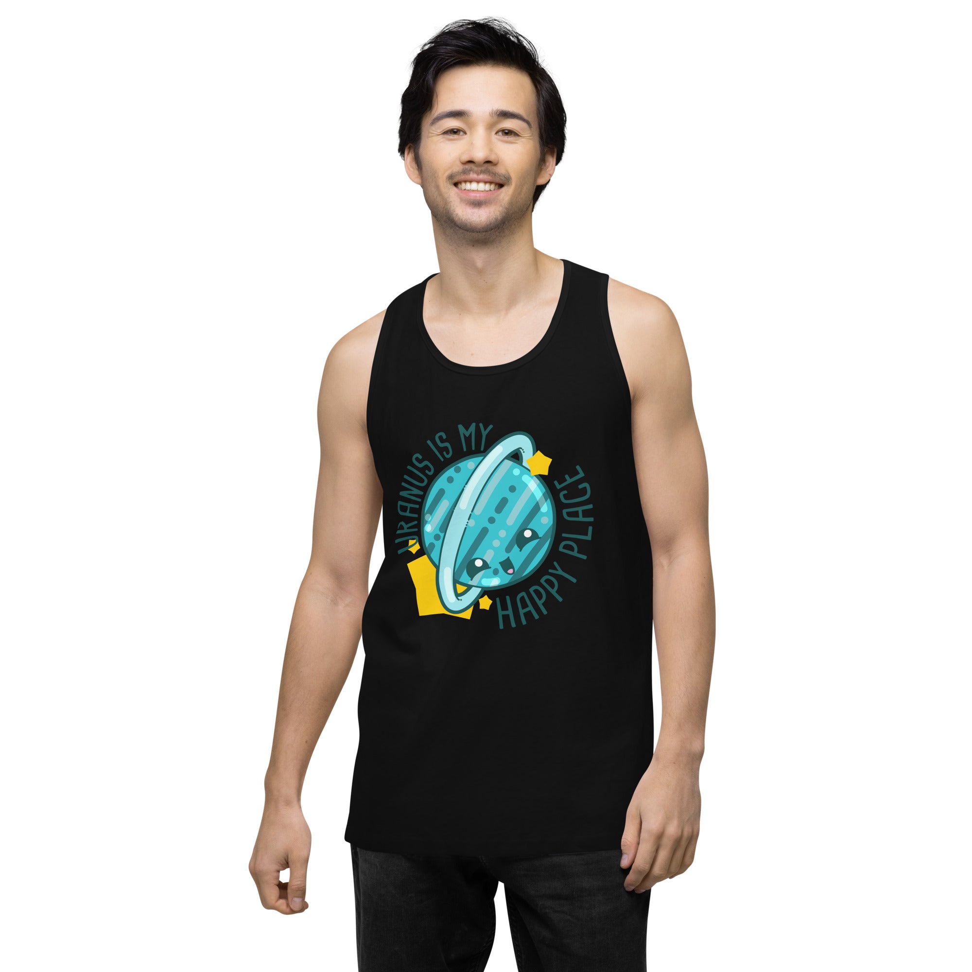 URANUS IS MY HAPPY PLACE - Tank Top - ChubbleGumLLC