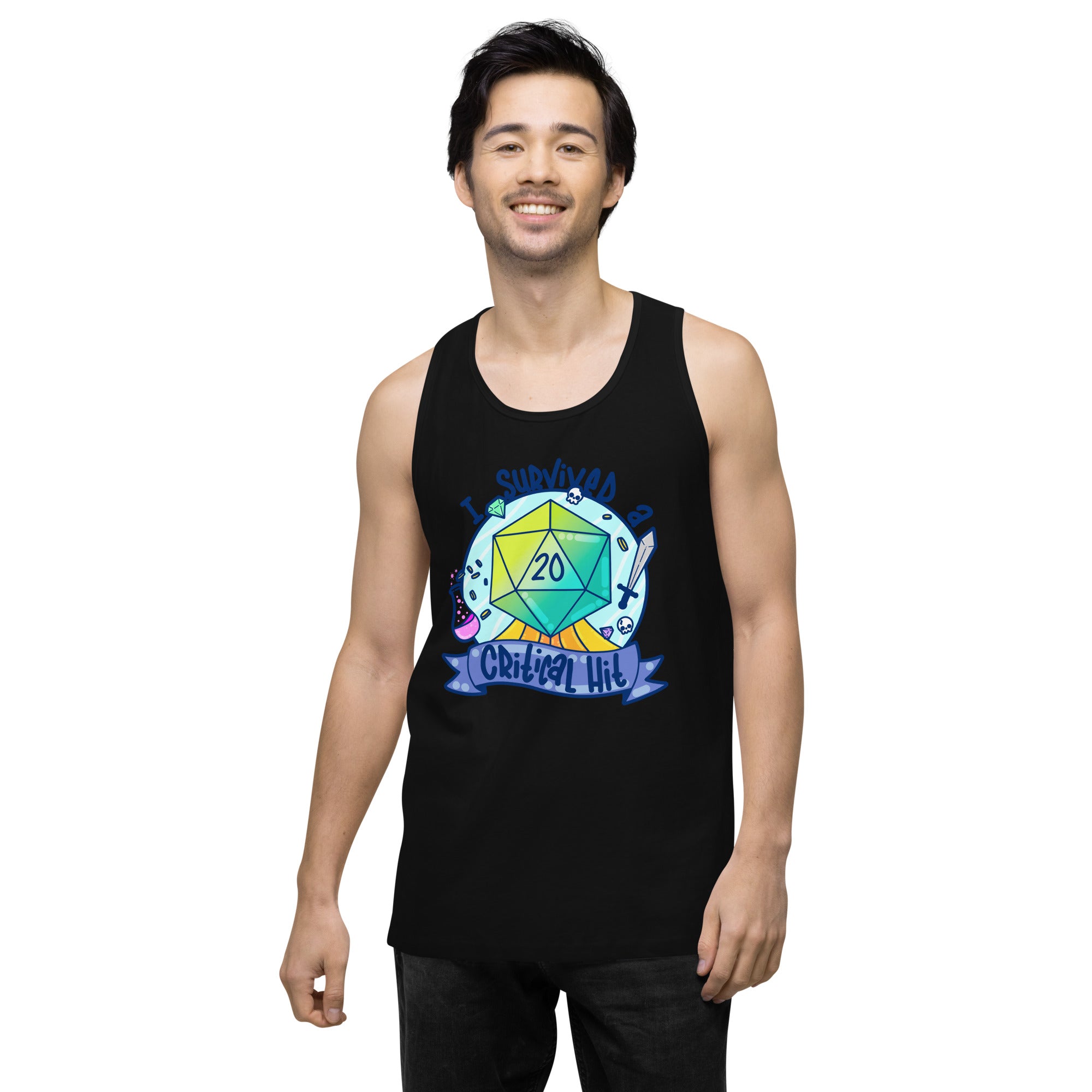 I SURVIVED A CRITICAL HIT - Tank Top - ChubbleGumLLC