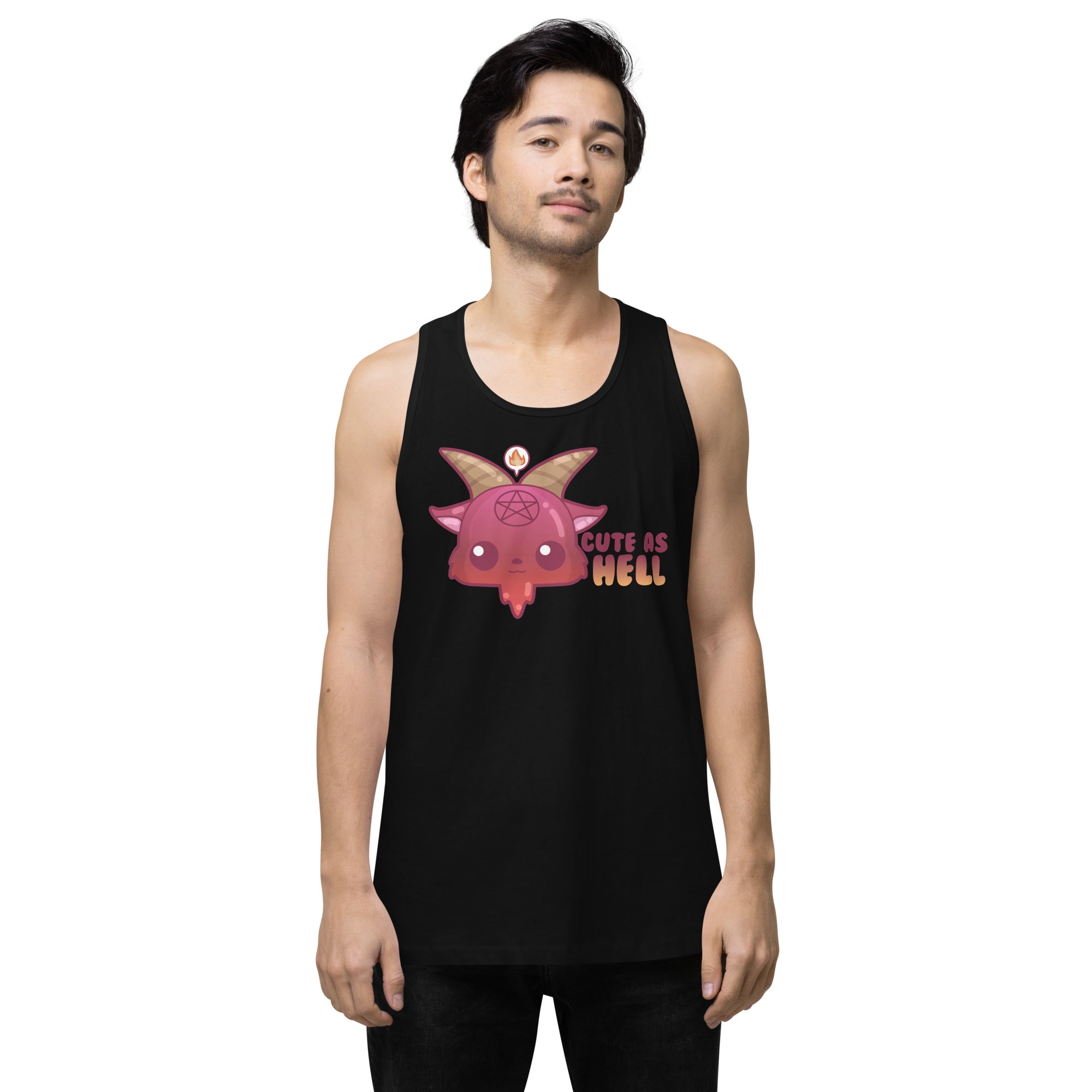 CUTE AS HELL - Premium Tank Top - ChubbleGumLLC