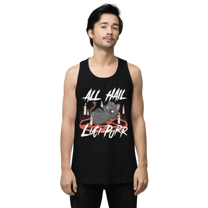 ALL HAIL LUCIPURR - Premium Tank Top - ChubbleGumLLC