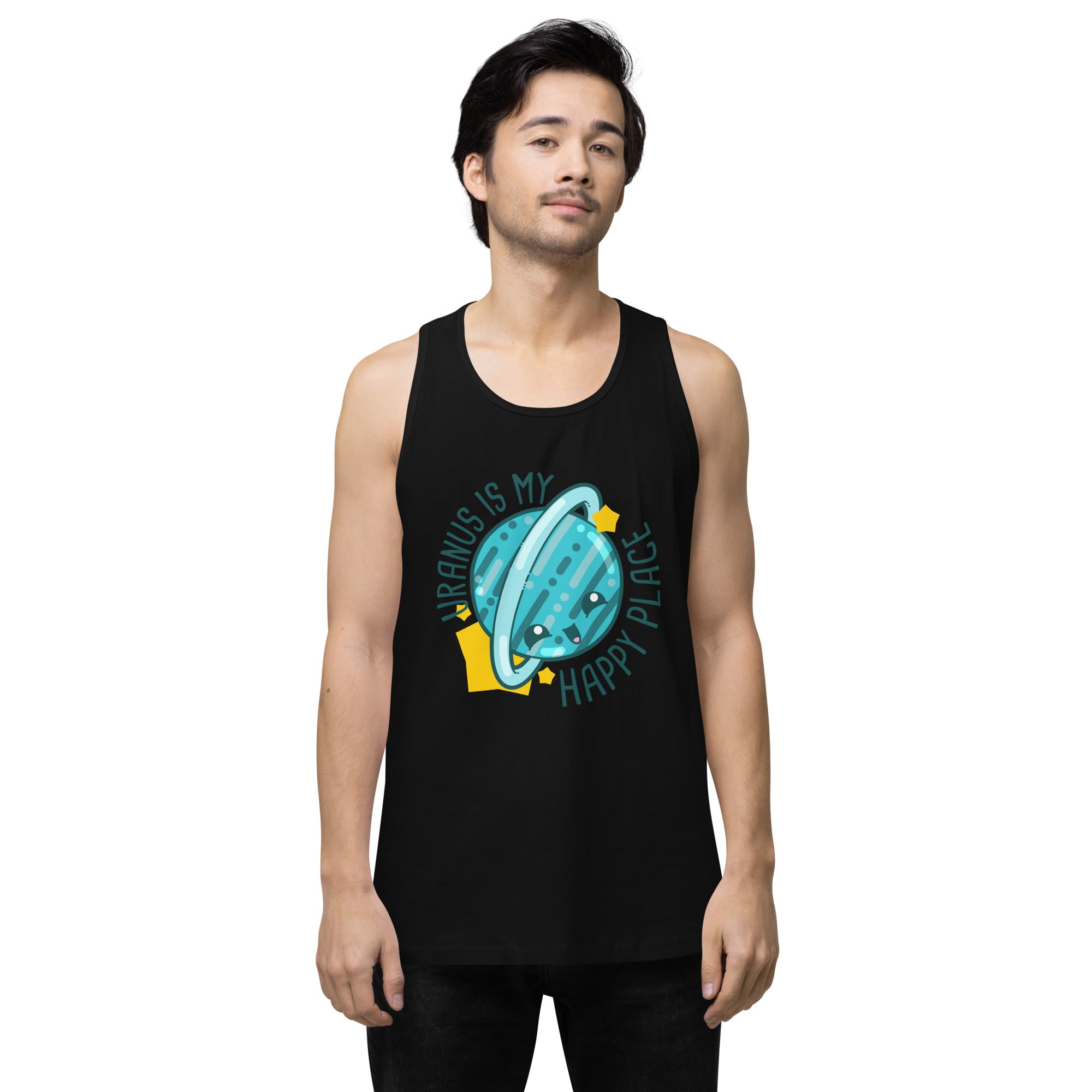 URANUS IS MY HAPPY PLACE - Tank Top - ChubbleGumLLC