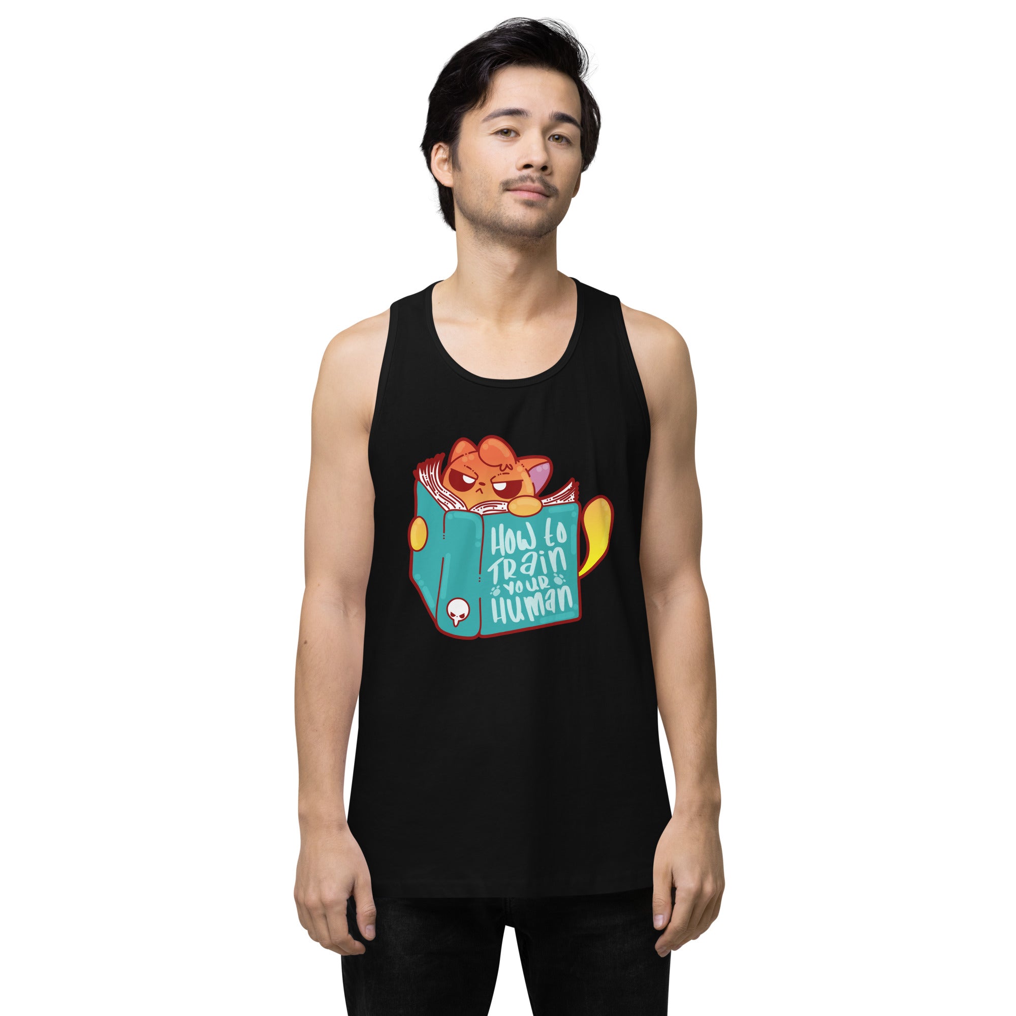 HOW TO TRAIN YOUR HUMAN - Premium Tank Top - ChubbleGumLLC