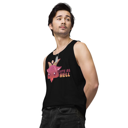 CUTE AS HELL - Premium Tank Top - ChubbleGumLLC