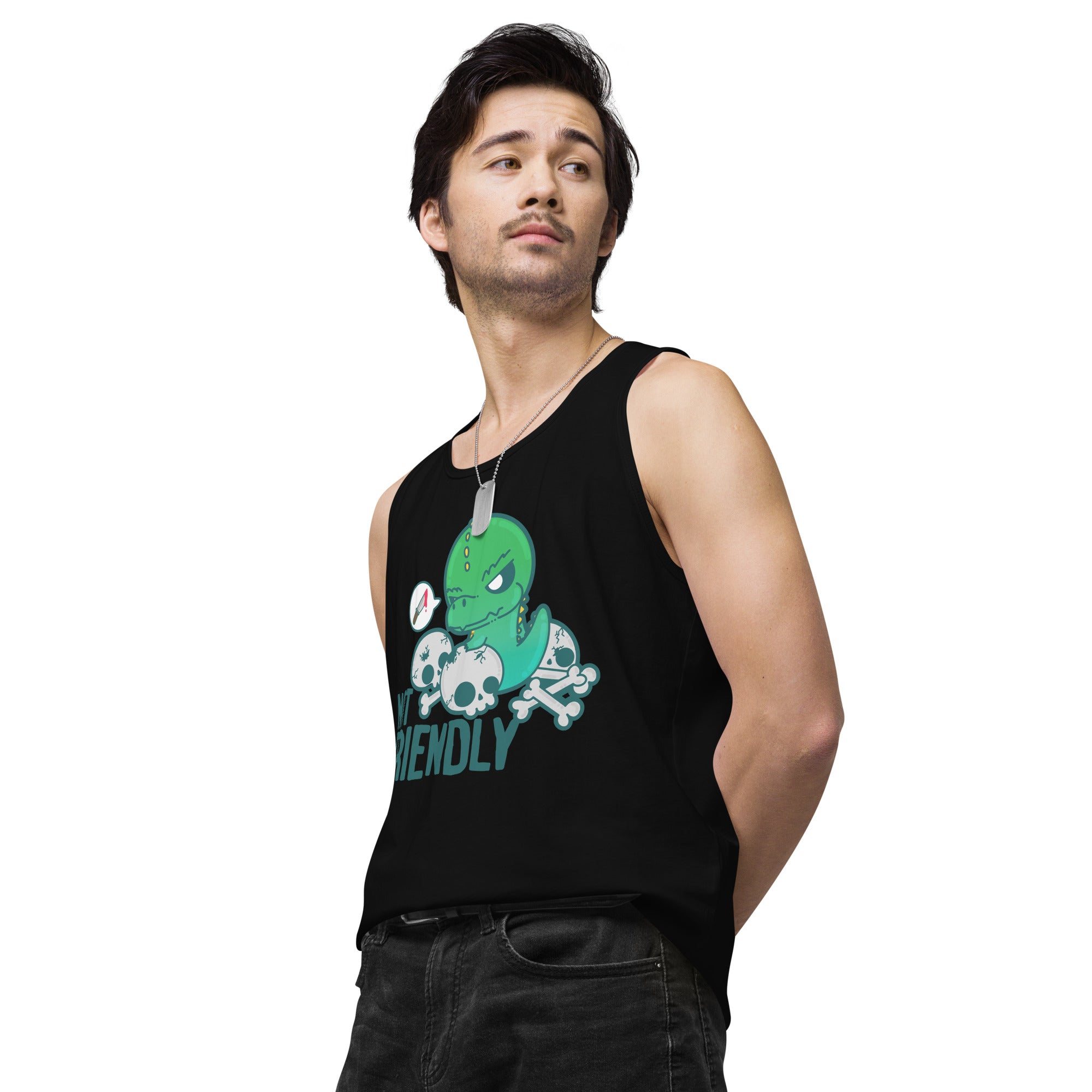 NOT FRIENDLY - Premium Tank Top - ChubbleGumLLC